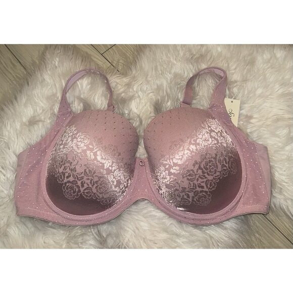 Soma Stunning Support Full Coverage Bra Lace Lined UW Womens 42DD Pink New - Picture 2 of 6